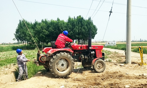 10kV萬通化工電網基礎配套工程施工現場